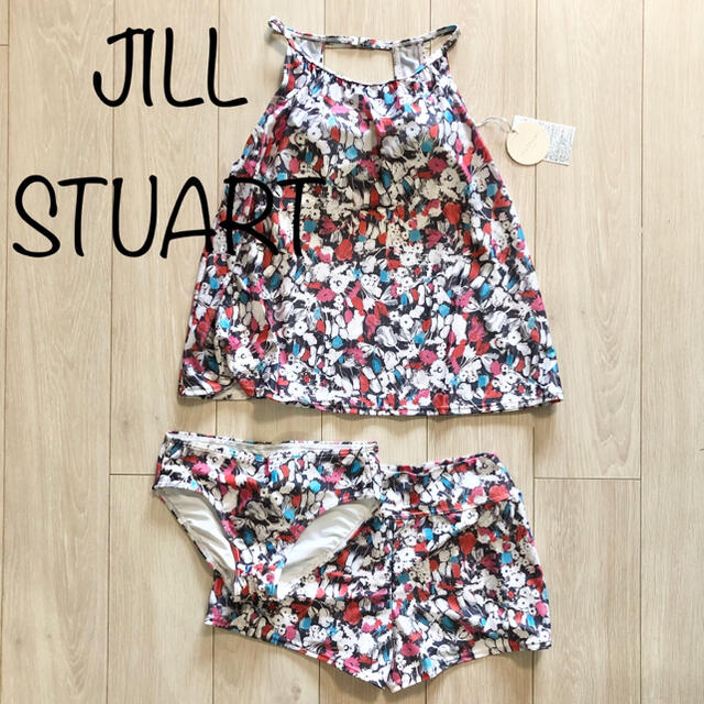 JILLSTUART(ジルスチュアート)の新品 ジルスチュアート 水着 3点セット タンキニ ショートパンツ PK L レディースの水着/浴衣(水着)の商品写真