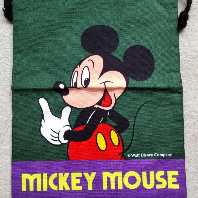 ミッキーマウス布巾着袋