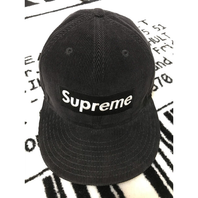 supreme new era cap 黒 7 3/8 - キャップ