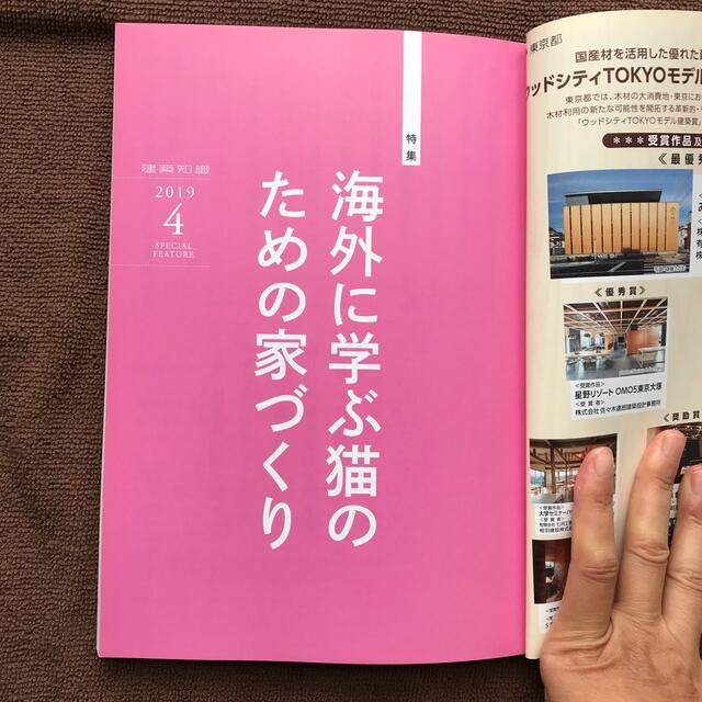 【リサイクル本】建築知識 2019年 4月号【海外に学ぶ猫のための家づくり】 エンタメ/ホビーの雑誌(専門誌)の商品写真