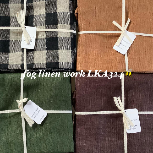 fog linen work(フォグリネンワーク)のfog linen work リネンデイリーエプロン  オークル レディースのワンピース(ひざ丈ワンピース)の商品写真