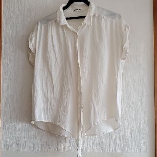 クレドソル(CLEF DE SOL)のクレドソル　CLEF DE SOUL リネンシャツ　ホワイト　白　Lサイズ(Tシャツ(半袖/袖なし))