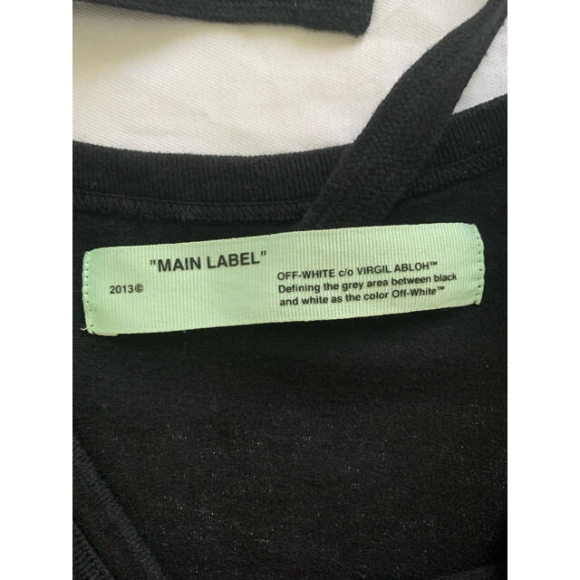 off-white main label 緑チェックシャツ