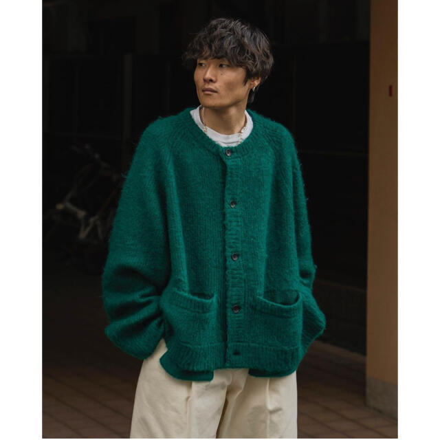 stein 20aw KID MOHAIR CARDIGAN "GREEN"