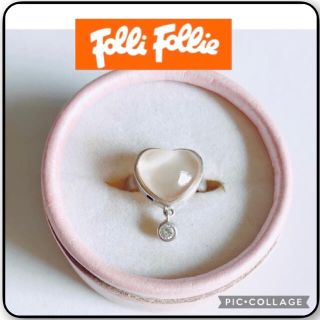 フォリフォリ(Folli Follie)のFolli Folli❣️フォリフォリ　可愛いダイヤチャーム付き　#10号(リング(指輪))