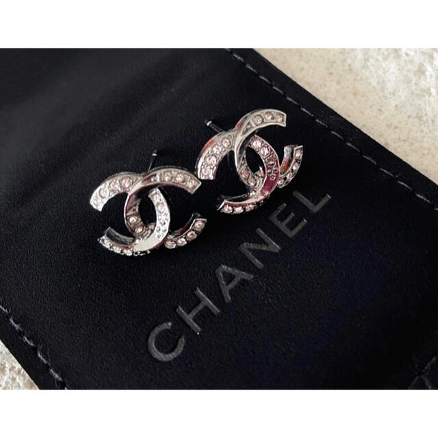 美品　シャネル　CHANEL  ココマーク　ラインストーン　ピアスピアス