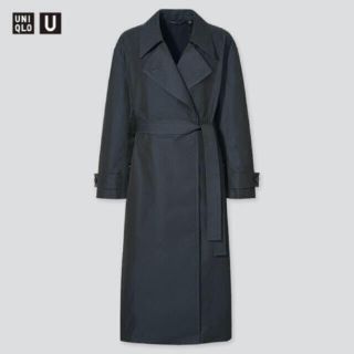 ユニクロ(UNIQLO)のuniqlo uトレンチコート　ダークグレイＬ(トレンチコート)