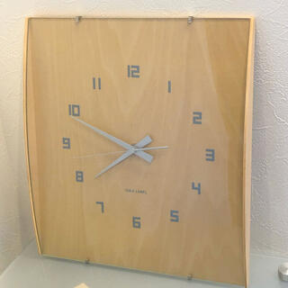 イデアインターナショナル(I.D.E.A international)のIDEA LABEL ウッドガラスクロック　壁掛け時計(掛時計/柱時計)