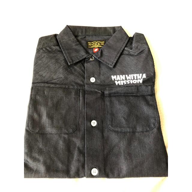 MAN WITH A MISSION - マンウィズ デニムシャツ 3年ウォッシュ Ｍ 新品 MAN WITH A MISSION - マンウィズ デニムシャツ 3年ウォッシュ