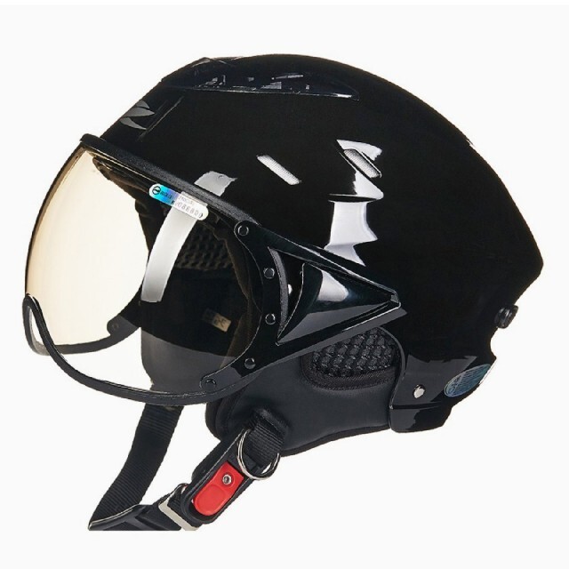ヘルメット 黒 ZHORT製 セミジェットヘルメット
