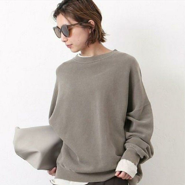 DEUXIEME CLASSE(ドゥーズィエムクラス)のwear out sweat　カーキ レディースのトップス(トレーナー/スウェット)の商品写真