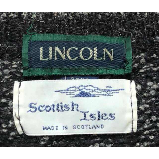 ❤LINCOLN リンカーン❤ ニット セーター グレー 黒〈L〉 冬 メンズ メンズのトップス(ニット/セーター)の商品写真