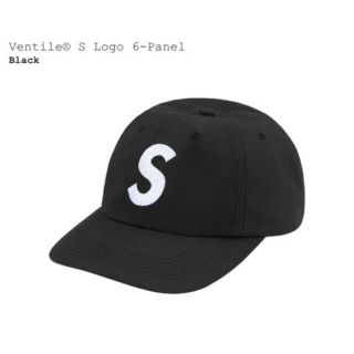 シュプリーム(Supreme)のsupreme ventile S Logo 6-panel ブラック　黒(キャップ)