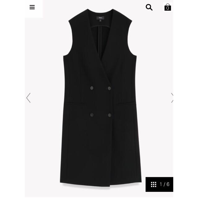 Theory】 23AW 未使用品 ウォッシャブル ロングベスト ジレ グレー