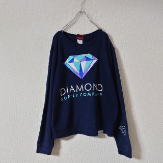 古着　DIAMOND スウェット　ネイビー(スウェット)