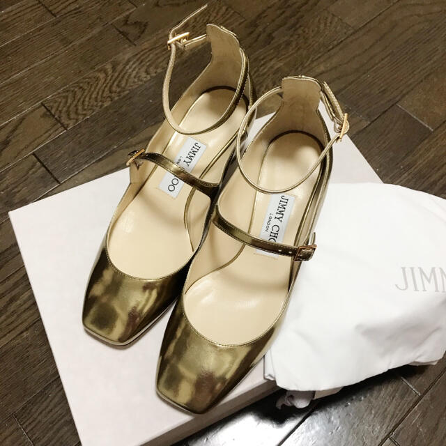 靴/シューズ新品✨ジミーチュウ ゴールド ストラップパンプス