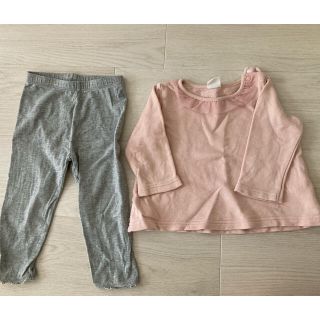 ベビーギャップ(babyGAP)の長袖トップス レギンス 80cm 女の子(Ｔシャツ)