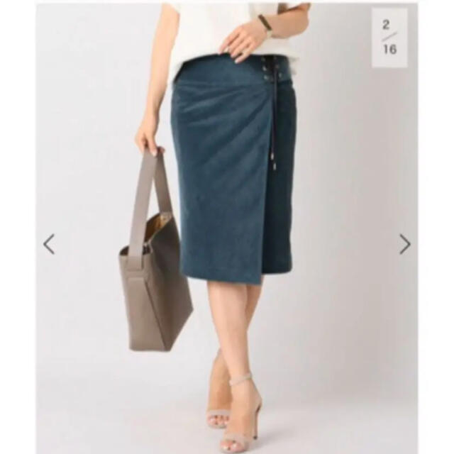 Noble(ノーブル)の美品Noble コーデュロイスカート レディースのスカート(ひざ丈スカート)の商品写真