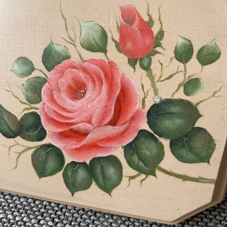 ★★本日限り1000円引き★★ハンドメイド トールペイント 薔薇 ローズ