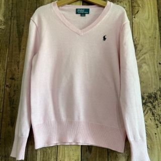 ラルフローレン(Ralph Lauren)のラルフローレン　ピンク　Vネック　サマーニット　130(ニット)