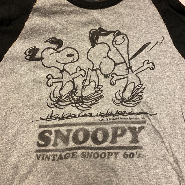 SNOOPY(スヌーピー)のヴィンテージスヌーピー　ロンＴ　タン下 メンズのトップス(Tシャツ/カットソー(七分/長袖))の商品写真