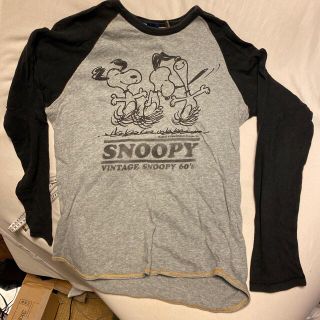 スヌーピー(SNOOPY)のヴィンテージスヌーピー　ロンＴ　タン下(Tシャツ/カットソー(七分/長袖))