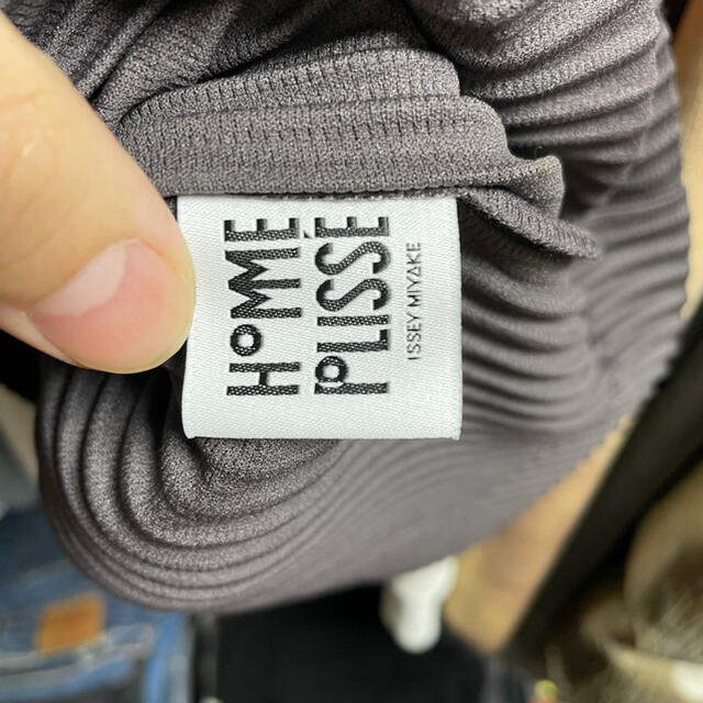 ISSEY MIYAKE - issey miyake homme plisse ハーフジップ チャコールの