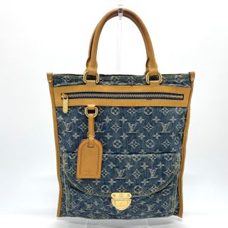 ルイヴィトン(LOUIS VUITTON)のルイヴィトン LOUIS VUITTON M95018 モノグラムデニム フラットショッパー トートバッグ モノグラムデニム ブルー(トートバッグ)