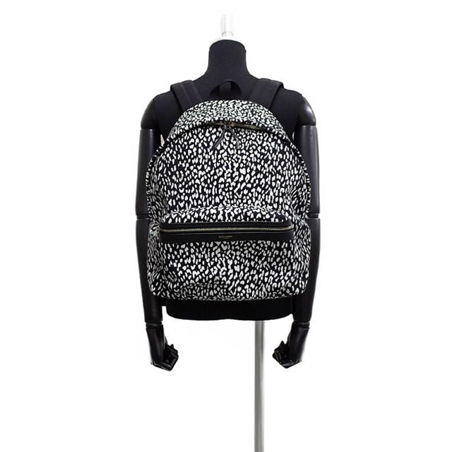 SAINT LAURENT PARIS サンローランパリ BABY CAT CANVAS BACKPACK PLB342609 ベイビーキャットキャンバスバックパック 総柄リュックサック