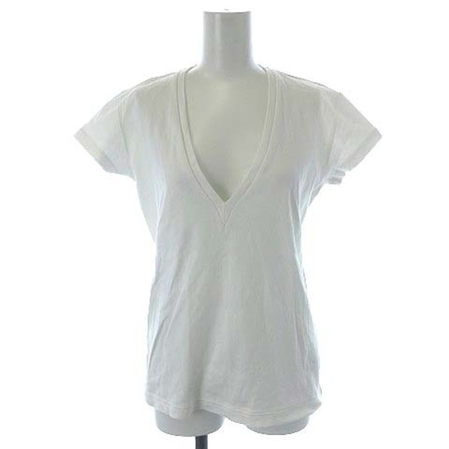 マディソンブルー カットソー Tシャツ Vネック 半袖 XS 0 白 ホワイト