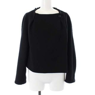 マルニ(Marni)のマルニ ノーカラージャケット アウター ショート丈 ウール 38 M 黒(その他)