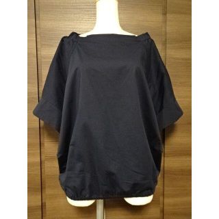 ドゥーズィエムクラス(DEUXIEME CLASSE)の【美品】PLAIN PEOPLEプレインピープルネイビーブラウス(シャツ/ブラウス(半袖/袖なし))