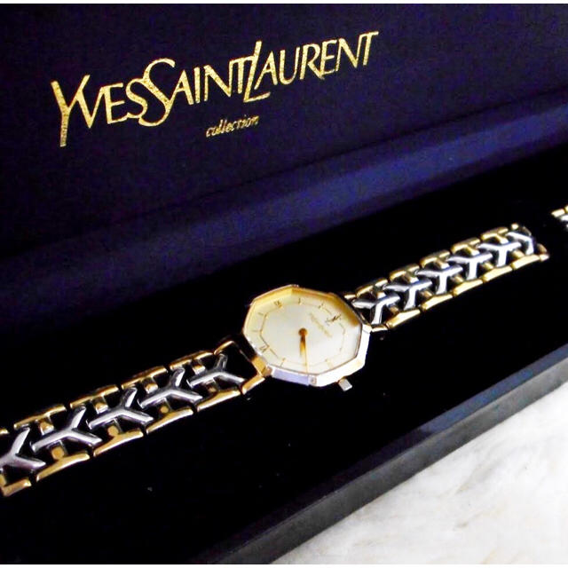 Saint Laurent(サンローラン)の【超美品】電池新品 イヴサンローラン YSL オクタゴンクオーツ レディース レディースのファッション小物(腕時計)の商品写真