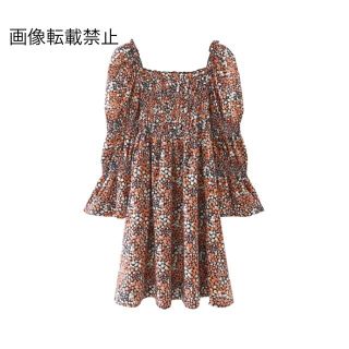 ザラ(ZARA)の🌰9月新作🌾5635◆レトロ フラワー 花柄 ワンピース(ミニワンピース)