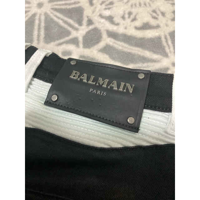 BALMAIN(バルマン)の名作！バルマン　バイカラー　バイカースキニーデニム　28インチ メンズのパンツ(デニム/ジーンズ)の商品写真