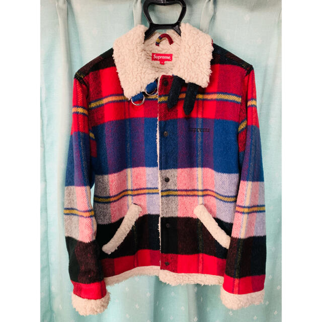 supreme plaid shearling bomber窪塚洋介