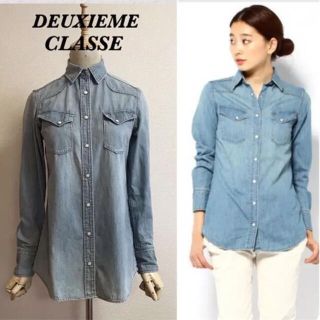 ドゥーズィエムクラス(DEUXIEME CLASSE)のDEUXIEME CLASSE ヴィンテージ加工ライトデニムウエスタンシャツ(シャツ/ブラウス(長袖/七分))