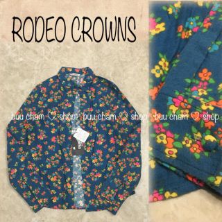 ロデオクラウンズ(RODEO CROWNS)の花柄長袖シャツ　秋素材(シャツ/ブラウス(長袖/七分))