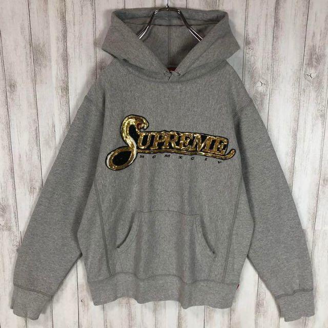 supreme Sequin Viper コブラ　スパンコール　パーカー　新品