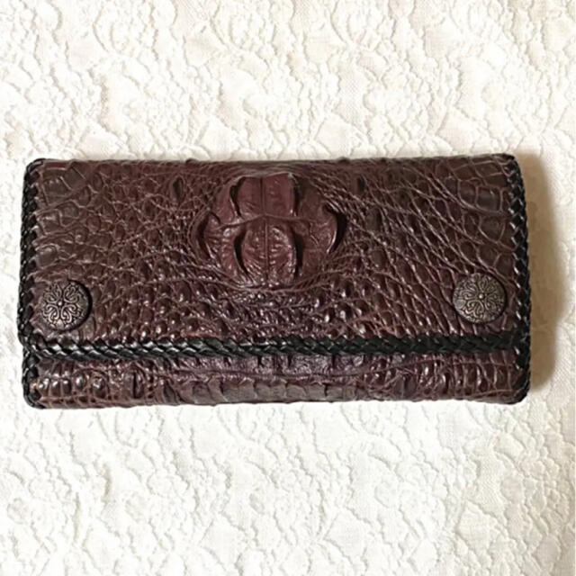 背ワニ皮 クロコダイル 長財布 rotondaro.com.uy