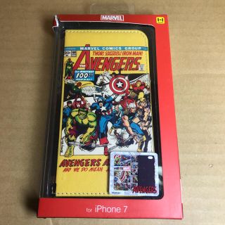 マーベル(MARVEL)のiPhone7専用　マーベル　コミックブックケース(アベンジャー)ケース　劣化有(その他)