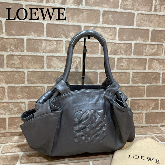 LOEWE ロエベ ハンドバッグ ナッパアイレ シルバー 人気 美品 www