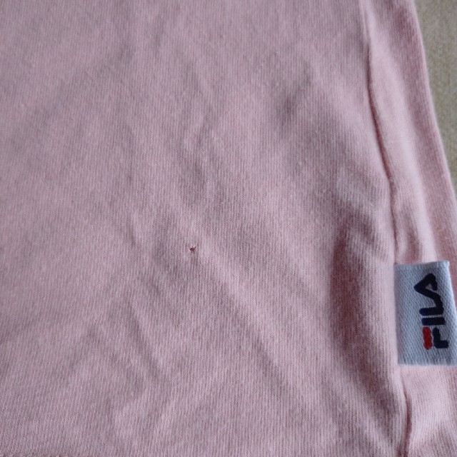 FILA(フィラ)のFILA フィラ ピンク 袖リボン付 ロゴTシャツ 130 キッズ/ベビー/マタニティのキッズ服女の子用(90cm~)(Tシャツ/カットソー)の商品写真