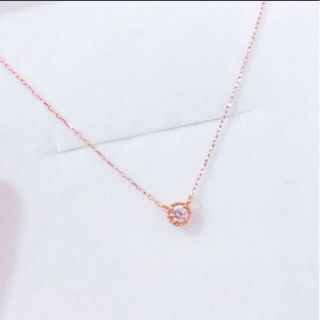 エテ(ete)のK10PGダイヤ0.08ct cui-cui(ネックレス)