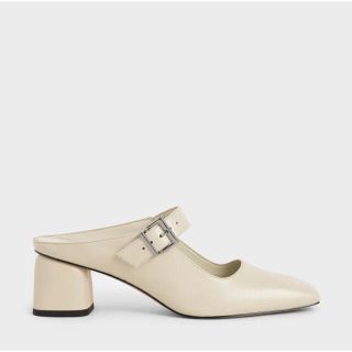 チャールズアンドキース(Charles and Keith)のCHARLES & KEITH メリージェーン ブロックヒールミュール(ハイヒール/パンプス)