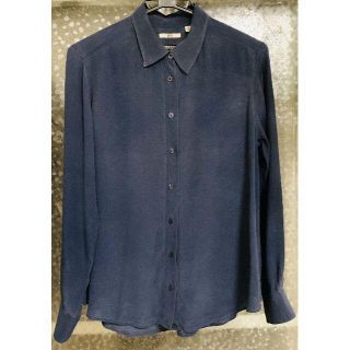 ユニクロ(UNIQLO)のシルク100%！2Way仕様のシャツブラウス(シャツ/ブラウス(長袖/七分))