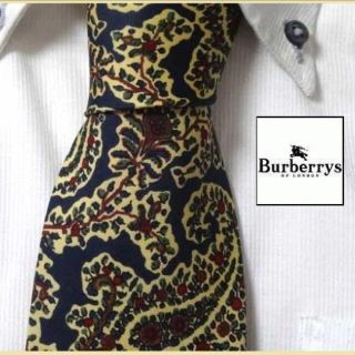 バーバリー(BURBERRY)の希少★バーバリーBURBERRYS★ペイズリー＆ボタニカル柄高級ネクタイ★(ネクタイ)