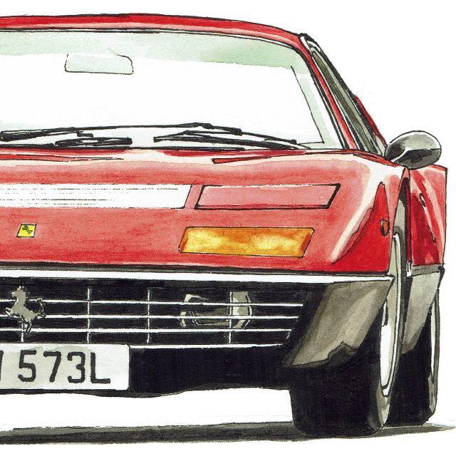 GC-1633フェラーリ512 TR/365GTB限定版画サイン額装作家平右ヱ門