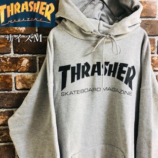 スラッシャー(THRASHER)の【希少】スラッシャー　パーカー サイズマークジェイコブス　シャツ　デカロゴ　美品(パーカー)