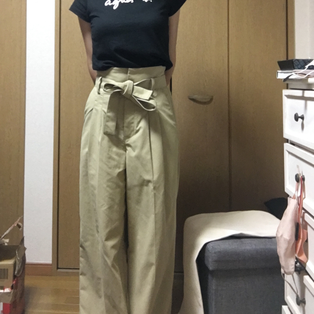 moussy(マウジー)のMOUSSY ワイドパンツ　トレンチ　ハイウエスト　パンツ レディースのパンツ(カジュアルパンツ)の商品写真